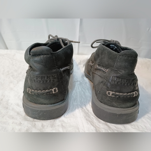 Sperry Top Sider Men\'s Black Leather size 11 like new Waterproof excellent shape main image 7